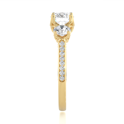 1.9 Ct IGI Certified Lab Grown Diamond Three-Stone Engagement Ring 14K | 18K Gold VS1/G