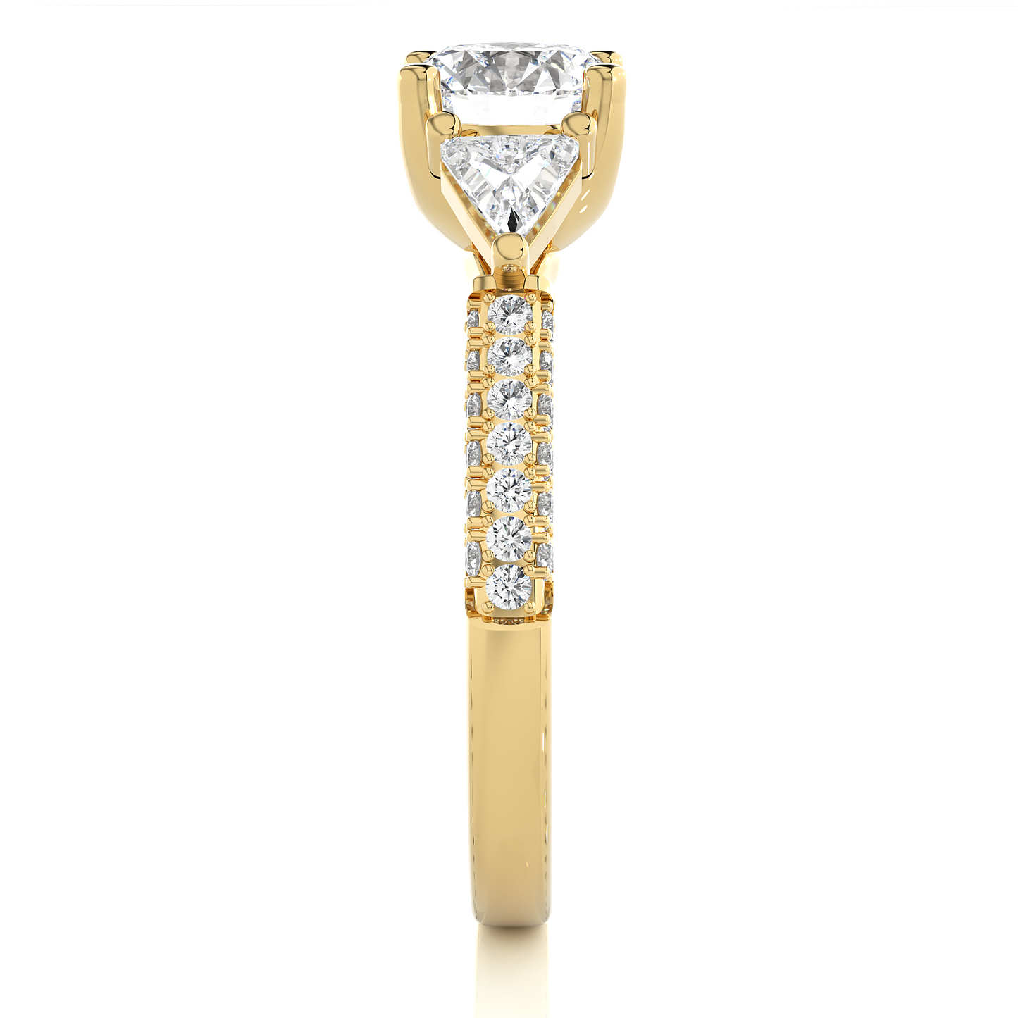 1.63Ct IGI Certified VS1/G Lab Grown Diamond Three-Stone Engagement Ring