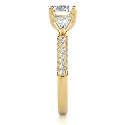 1.63Ct IGI Certified VS1/G Lab Grown Diamond Three-Stone Engagement Ring