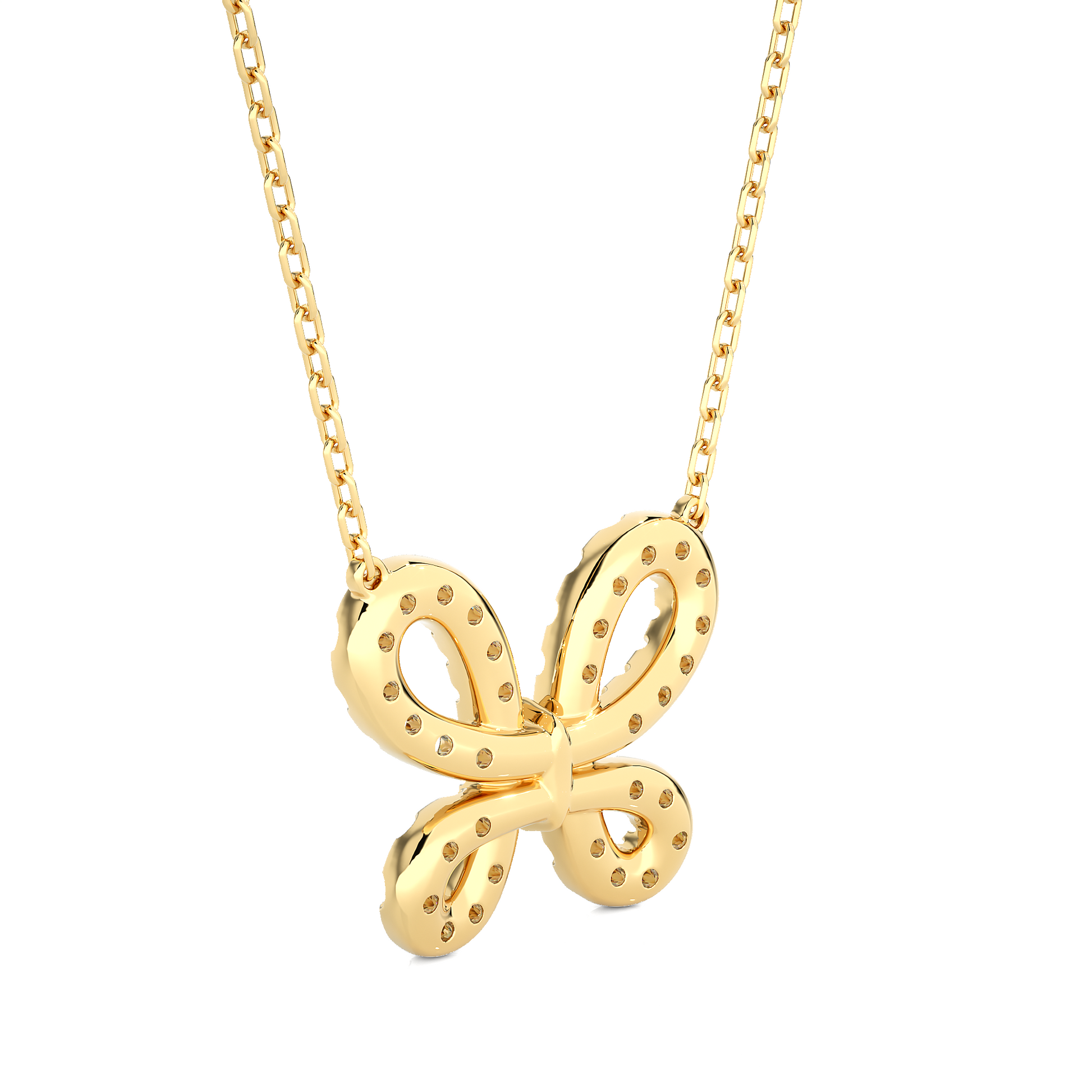  Lab Grown Diamond Butterfly Pendant 14K | 18K Gold