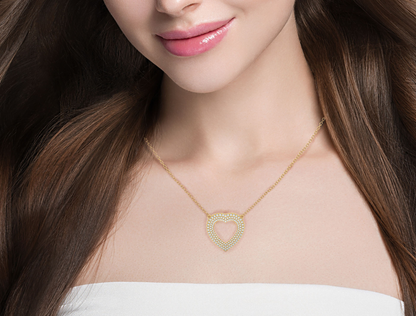0.73Ct IGI Lab Grown Diamond Heart Pendant 14K | 18K Gold VS1/G