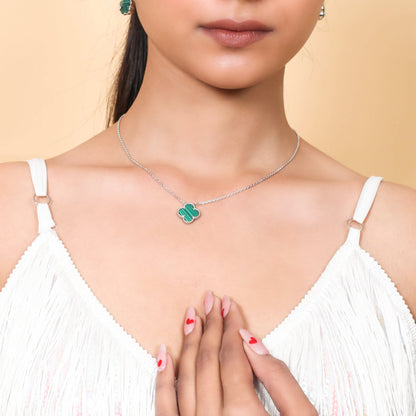 925 Sterling Silver Leaf Clove Pendant For Women