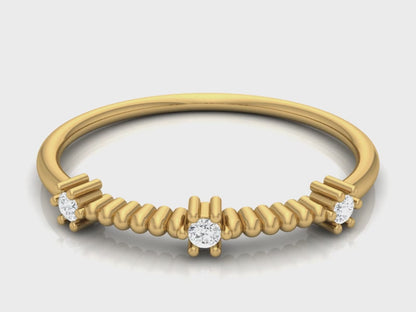 0.04Ct IGI Certified Lab Grown Diamond Stackable Engagement Ring 14K | 18K Gold VS1/G
