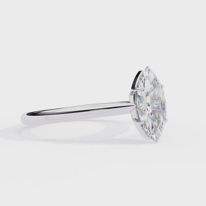 0.82 Carat Marquise Minimalist Diamond Engagement Ring