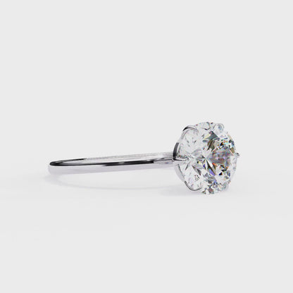 1.92 Carat Round Cut Diamond Classic Solitaire Engagement Ring