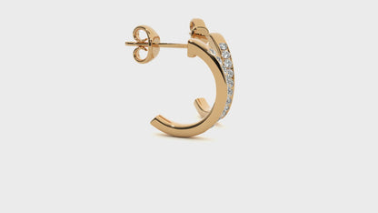 0.92Ct IGI Certified Lab Grown Diamond Hoop Earrings 14K | 18K Gold VS1/G