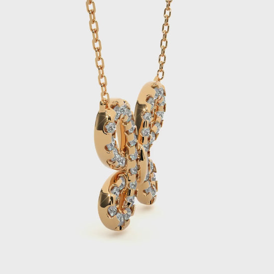  Lab Grown Diamond Butterfly Pendant 14K | 18K Gold