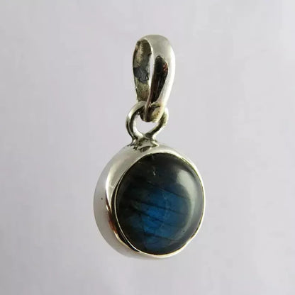 Labradorite Handmade Pendant 925 Sterling Silver Round Gemstone Women Gift Her