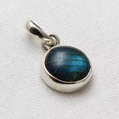 Labradorite Handmade Pendant 925 Sterling Silver Round Gemstone Women Gift Her
