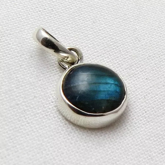 Labradorite Handmade Pendant 925 Sterling Silver Round Gemstone Women Gift Her